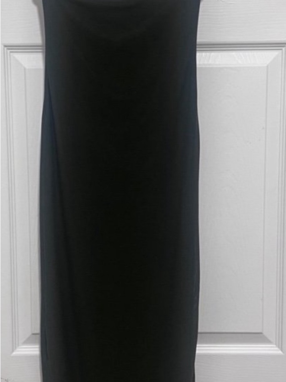Lulu’s women dark green strapless dress with side slit Size S